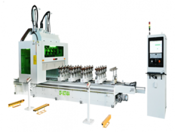 Trung tâm gia công rãnh và mộng bốn trục năm mặt 四工位五面榫槽加工中心 CF-SCT4×4/4